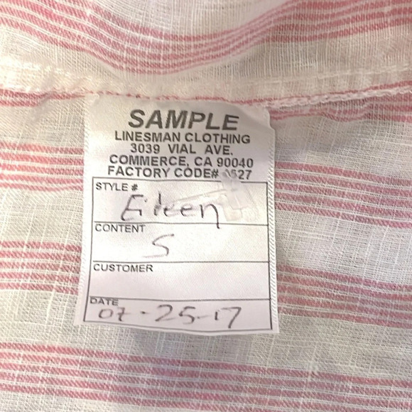 Frank & Eileen Barry Button Up Shirt Pink size small - Picture 8 of 8